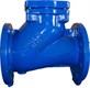Обратный клапан для канализации и пр. ABRA-D-022-NBR PN 10/16, Тмакс.=70&#176; C фланцевый, корпус чугун , шар алюминиевый сплав с покрытием NBR,  ABRA-D-022-NBR